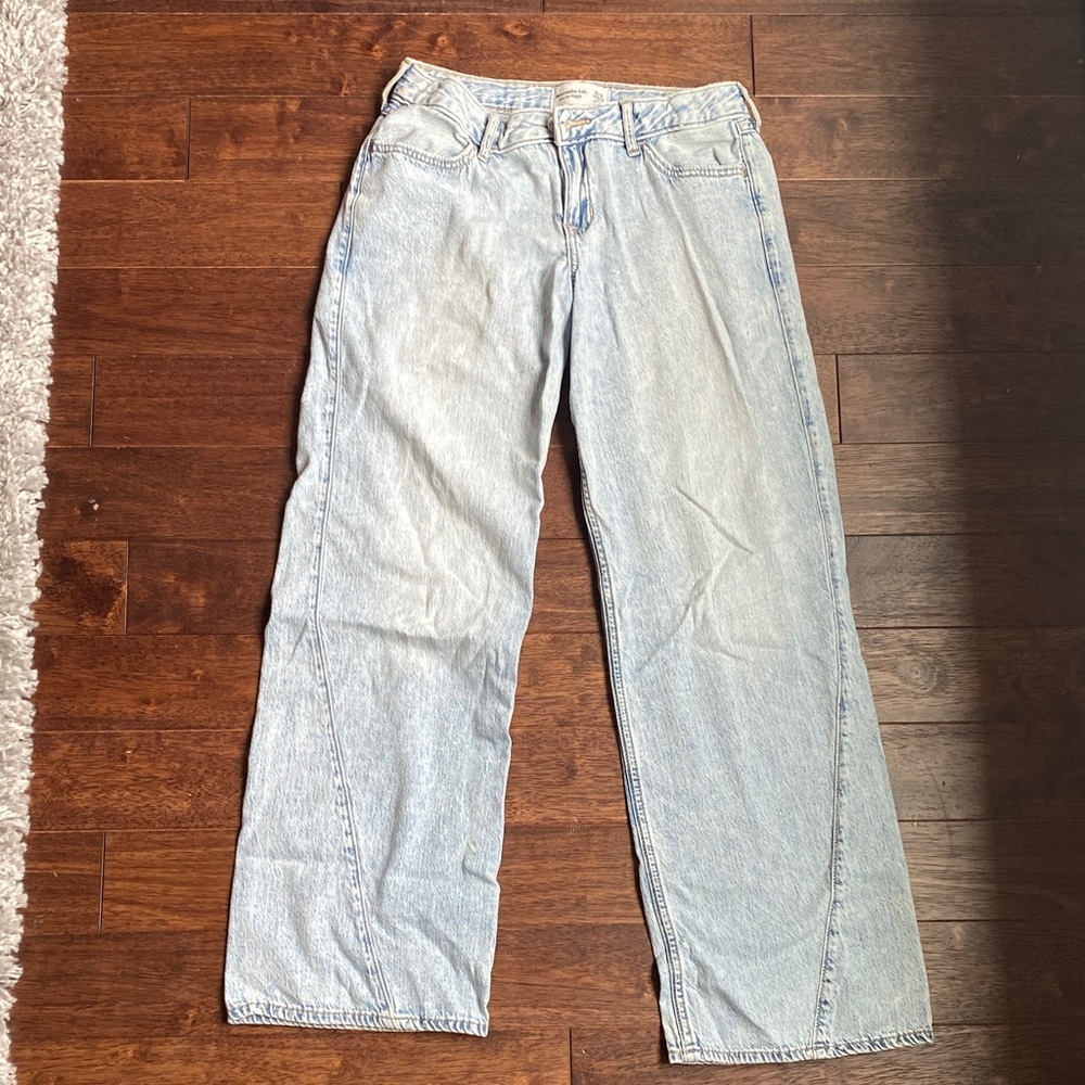 Abercrombie Kids Denim Blue Relaxed Jeans